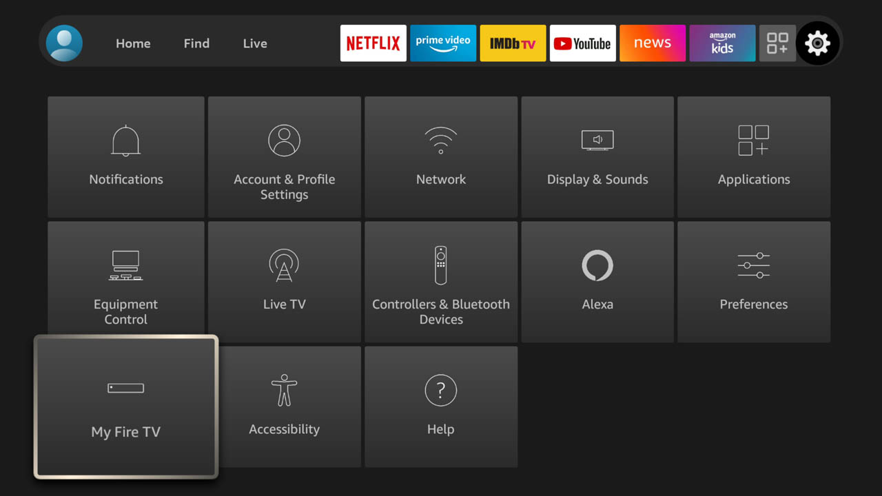 Установка приложения на Amazon Fire TV с новым интерфейсом — ТВтека